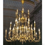 Đèn Chùm Đồng Nguyên Chất Thông Tầng Phòng Khách CD768 Ø1050