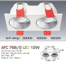 Đèn Âm Trần Led Đôi Âm Trần 1 Màu 12Wx2 AFC 768-2