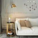 đèn cây trang trí DC700, đèn cây trang trí góc sofa, đèn cây trang trí có kệ