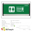 Đèn chỉ dẫn Toilets nam/ nữ hướng phải, đèn chỉ dẫn nhà vệ sinh, đèn chỉ dẫn toilets