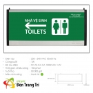 đèn chỉ dẫn nhà vệ sinh hướng trái, đèn chỉ dẫn toilets hướng trái, đèn chỉ dẫn toilets 1 mặt