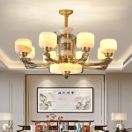 Đèn Chùm Đồng Chao Đá Ngọc NA-CD8805-8 Ø850