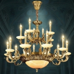 Đèn Chùm Đồng Chao Đá Cao Ca Cấp UCD1208 Ø900