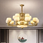 Đèn Chùm Đồng Chao Đá Ngọc NA-CD8805-15 Ø1020