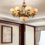 Đèn Chùm Đồng Chao Đá Thiên Nhiên UCD1274-8 Ø1000