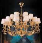 đèn chùm đồng châu âu, đèn chùm đồng cao cấp, đèn trang trí phòng khách