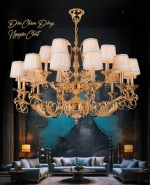 Đèn Chùm Đồng Châu Âu Cao Cấp UCD1282-18 Ø1100