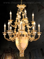 Đèn Chùm Nến Đồng Đá Tây Ban Nha UCD1252-12 Ø750