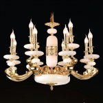 Đèn Chùm Nến Đồng Chao Đá Ngọc NA-CD1162-12 Ø780