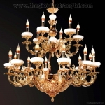 Đèn Chùm Đồng Nến Chao Đá Ngọc NA-CND6540-18 Ø1000