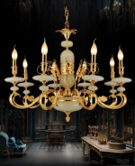 Đèn Chùm Đồng Nến Tân Cổ Điển UCD1125-8 Φ800