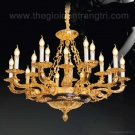 đèn chùm trang trí phòng khách CN7309-15, đèn chùm nến đẹp CN7309-15, đèn chùm trang trí sảnh cầu thang