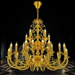 Đèn Chùm Đồng Nến Trang Trí Phòng Khách UCD1192-25 Ø1000