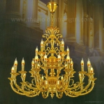 Đèn Chùm Đồng Nến Trang Trí Phòng Khách UCD1192-25 Ø1000