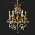 Đèn Chùm Đồng Pha Lê Nến Trang Trí Phòng Ăn KH-DCD2301T6