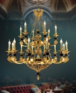 Đèn Chùm Nến Đồng Thông Tầng Cổ Điển UCD1085-18 Ø1100