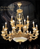 Đèn chùm đồng thông tầng phòng khách UCD1292-18