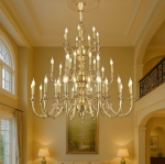 Đèn Chùm Nến Đồng 3 Tầng Cao Cấp SN2019 Ø1180