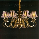 Đèn chùm đồng trang trí phòng khách CD9003-8, đèn chùm đồng tân cổ điển