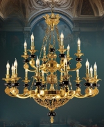 Đèn Chùm Nến Đồng Thông Tầng Cổ Điển UCD1085-18 Ø1100