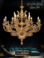 Đèn Chùm Nến Đồng Cao Cấp UCD1276-20 Ø1100