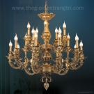 đèn chùm đồng tân cổ điển CD1275-20, đèn chùm đồng châu âu sang trọng