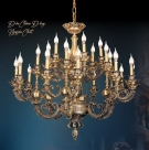 đèn chùm đồng cao cấp, đèn chùm đồng tân cổ điển