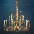 đèn chùm đồng tân cổ điển CD1278-24, đèn chùm nến bằng đồng CD1278-24