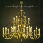 Đèn Chùm Nến Đồng Nguyên Chất UCD1180-30 Ø1100