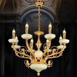 Đèn Chùm Nến Đồng Đá Cao Cấp UCD1175-8 Φ700