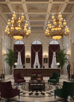 Đèn Chùm Nến Đồng Đá Phòng Khách Thông Tầng UCD1247-24 Ø1120