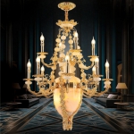 Đèn Chùm Nến Đồng Đá Tây Ban Nha UCD1252-12 Ø750