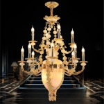 Đèn Chùm Nến Đồng Đá Tây Ban Nha UCD1252-12 Ø750