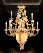 Đèn Chùm Nến Đồng Đá Tây Ban Nha UCD1252-12 Ø750