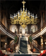 Đèn Chùm Nến Đồng Mạ Vàng 24K CD1290/30+12+6 Φ1900