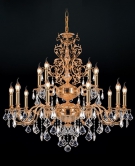 Đèn chùm đồng trang trí phòng khách thông tầng, nhà hàng, khách sạn