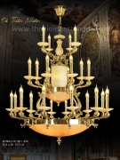 đèn chùm đồng thông tầng CD1204-24, đèn chùm đồng cao cấp CD1204-24