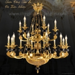 Đèn Chùm Nến Đồng Thông Tầng Cổ Điển UCD1085-18 Ø1100