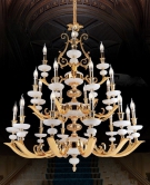 Đèn Chùm Nến Đồng Cao Cấp UCD1250-24 