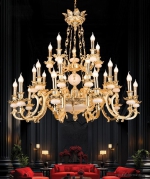 Đèn Chùm Nến Đồng Thông Tầng Phòng Khách UCD1273-25 Ø1050