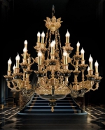 Đèn Chùm Nến Đồng Cao Cấp UCD1271-27 Ø1050