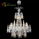 đèn chùm thông tầng pha lê K9, đèn chùm phòng khách biệt thự