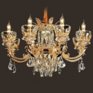 đèn chùm pha lê nến CN8130-24, đèn chùm phòng khách cao cấp, đèn chùm phòng khách tân cổ điển