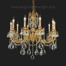 Đèn Chùm Nến Pha Lê Thân Đồng KH-DCD2301T10