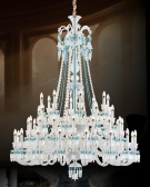 đèn chùm pha lê nến CN8139, đèn chùm pha lê cao cấp, đèn chùm pha lê thông tầng