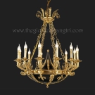 Đèn Chùm Nến Thân Đồng Tân Cổ Điển KH-DCD0427T12