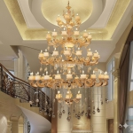 Đèn Chùm Pha Lê Trang Trí Thông Tầng UCN1769-62 Ø2000