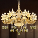 Đèn chùm pha lê nến cao cấp CN1767-15, mẫu đèn trang trí phòng khách đẹp