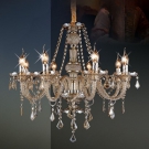 đèn chùm nến pha lê tân cổ điển, đèn chùm pha lê phòng khách, đèn chùm pha lê phòng ăn