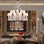 Đèn Chùm Thông Tầng Pha Lê Nến UCN8138-24 Φ1120